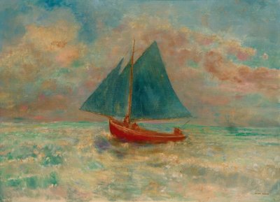 The Red Boat by Odilon Redon