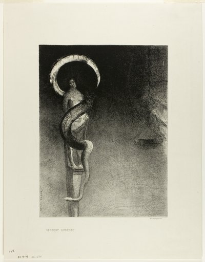 Serpent Halo by Odilon Redon