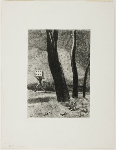 The Gambler, plate five from In Dreams by Odilon Redon