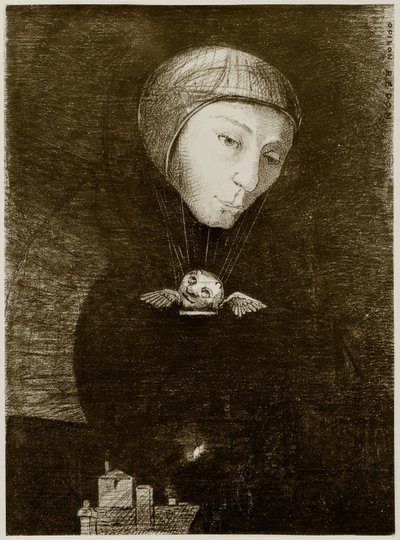 Sad Ascent by Odilon Redon