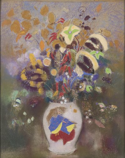 Vase with Japanese Warrior by Odilon Redon