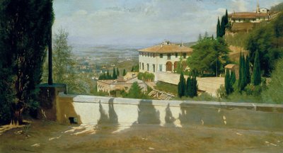 Villa Medici in Fiesole by Odoardo Borrani