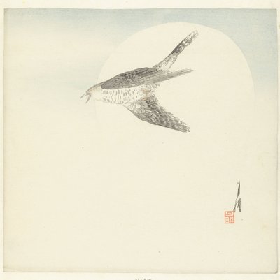 Cuckoo Flying by Full Moon by Ogata Gekko