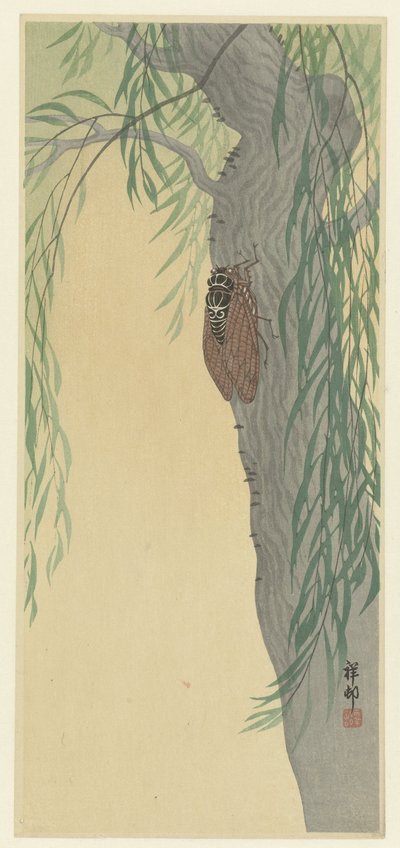 Cicada on a Tree by Ohara Koson