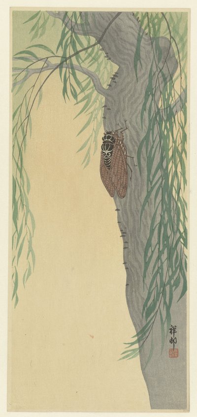 Cicada on Tree by Ohara Koson