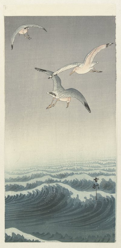 Three Seagulls by Ohara Koson