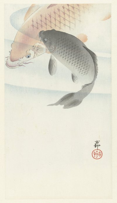 Two Carps by Ohara Koson