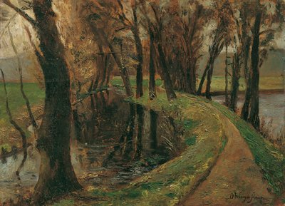 Avenue by the Pond by Olga Wisinger Florian