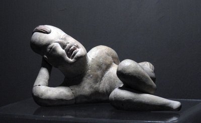 Lying Olmec Baby-Face Figurine, Villa Nueva by Olmec