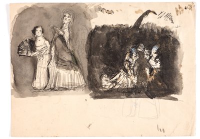 Carnival Scene and Study for 