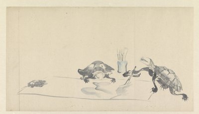 Painting Turtles by Onishi Chinnen