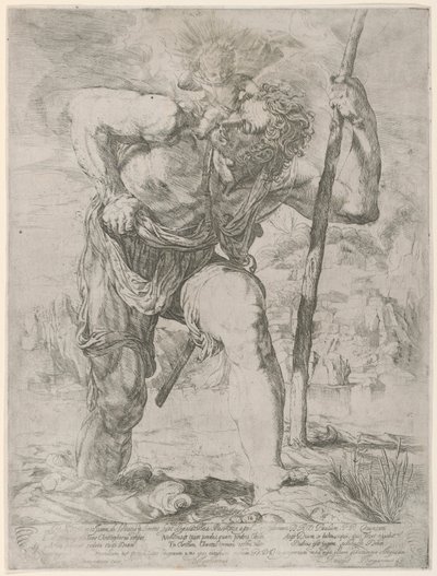 Saint Christopher Carrying the Christ Child by Orazio Borgianni