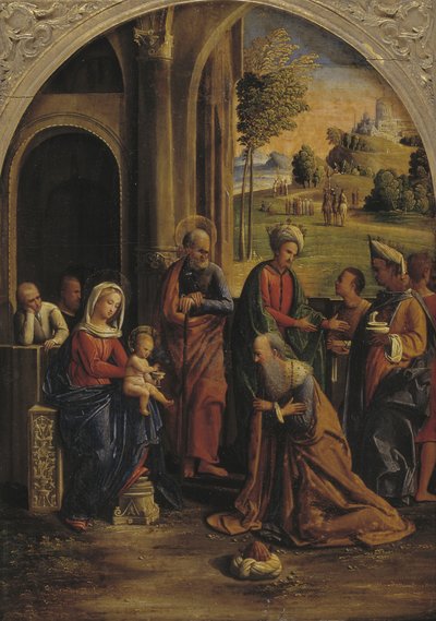 The Adoration of the Kings by Ortolano