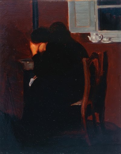 At the Stove by Oscar Ghiglia
