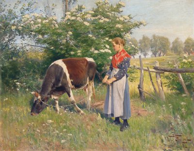 The Milkmaid by Oskar Frenzel