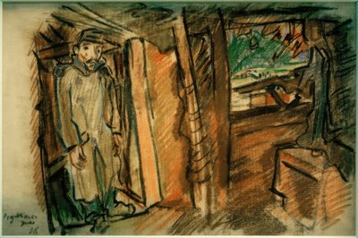 Projection Gun in Covered Position by Oskar Kokoschka