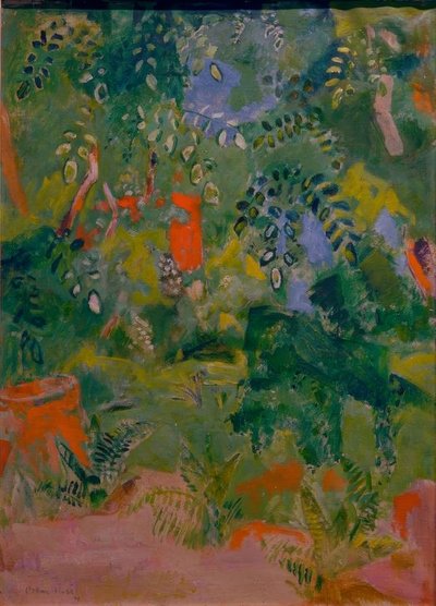 Red House in the Green by Oskar Moll