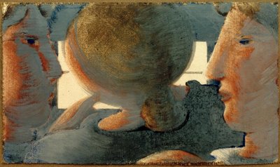 Three Heads in Front of Window by Oskar Schlemmer