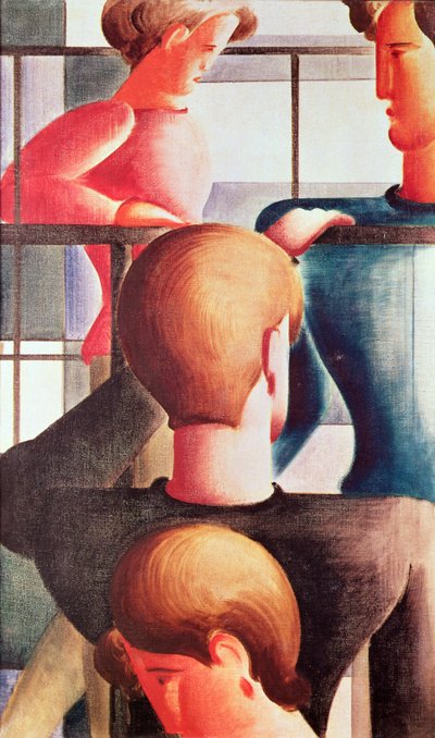 Group by a Railing by Oskar Schlemmer
