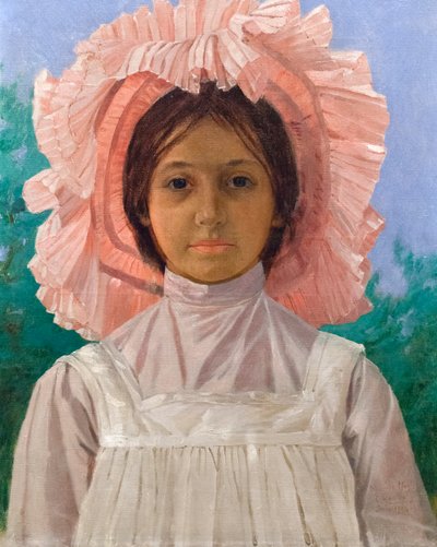 Girl with Pink Cap by Osman Hamdi Bey