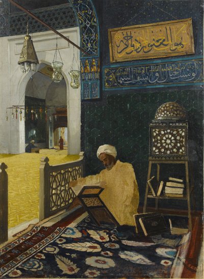 Reciting the Quran by Osman Hamdi Bey