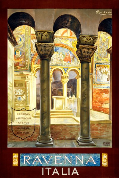 Ravenna Travel Poster, c.1925 by Osvaldo Ballerio