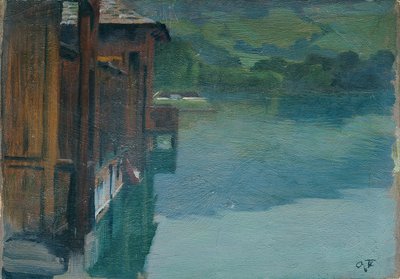 Bathhouse in Gmunden by Otto Friedrich