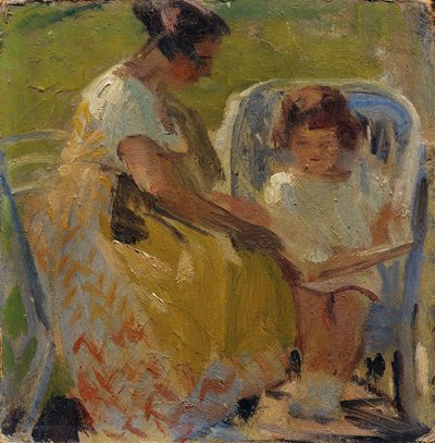Elle Lanzer and Her Daughter Bettina by Otto Friedrich