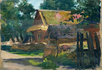 Two Thatched Farmhouses by Otto Friedrich