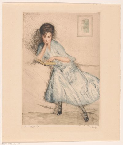 Reading Woman by Otto Goetze (signed by artist)