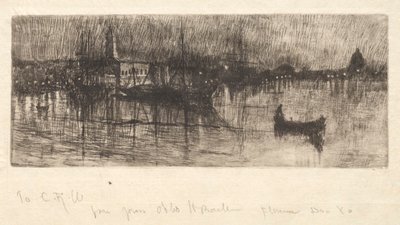 Rainy Night, Venice, 1880 by Otto H. Bacher