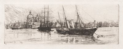 Two Boats, Venice by Otto H. Bacher