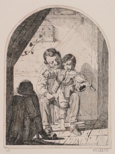 The Boy Learns to Play Violin by Otto Haslund