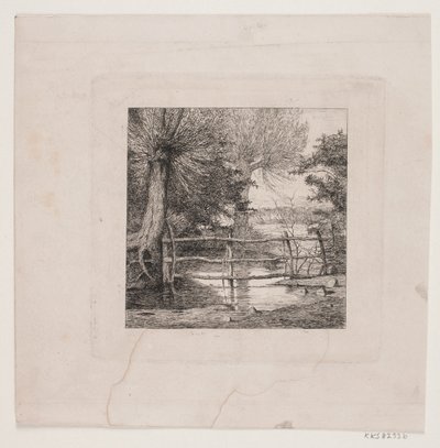 Willow Trees by a Stream by Otto Haslund