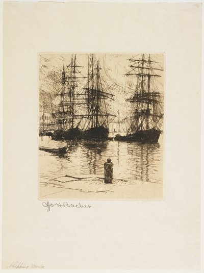 Shipping, Venice, 1879-1880 by Otto Henry Bacher