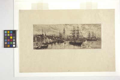 Venice, Shipping and Palazzo Ducale by Otto Henry Bacher