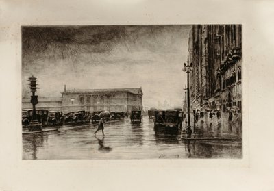 Rainy Day, Michigan Avenue by Otto J. Schneider