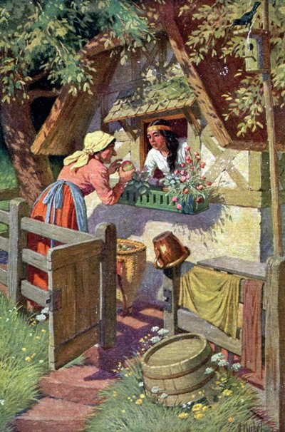 Snow White and the Witch by Otto Kubel