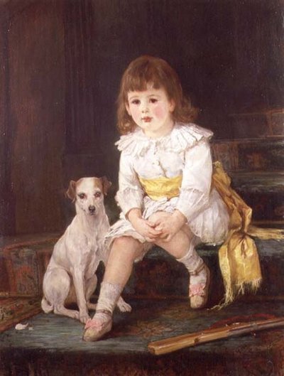 Master Baddeley of Derby with his Dog by Otto Leyde
