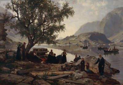 Part of fjord by Otto Ludvig Sinding