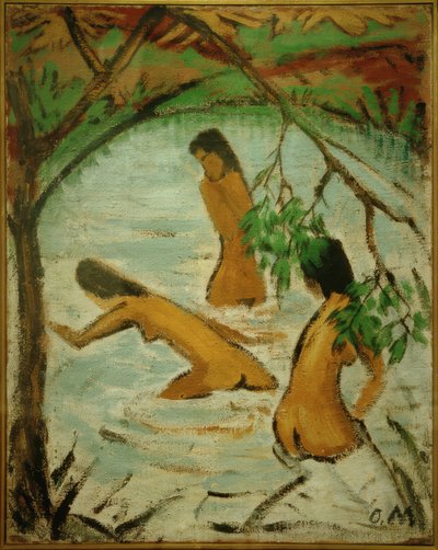 Three Bathers in the Water by Otto Mueller