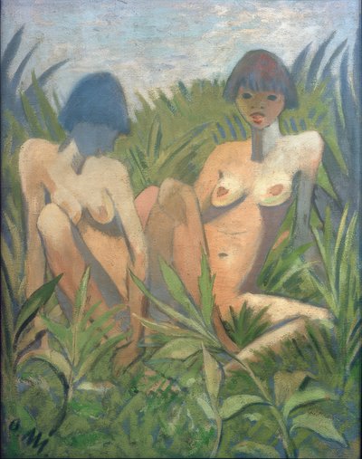 Two Girls in the Reed by Otto Mueller