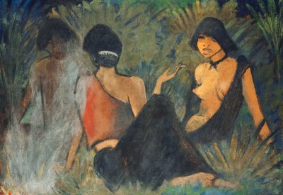 Gypsies by the Campfire by Otto Mueller