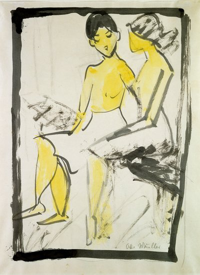 Seated Girls by Otto Mueller