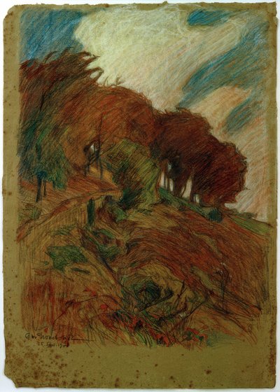 Slope Path with Trees by Otto Ubbelohde
