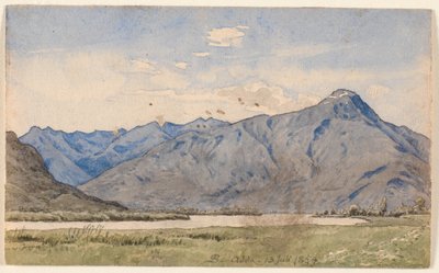 Italian Landscape with a River and Mountains by P.C. Skovgaard