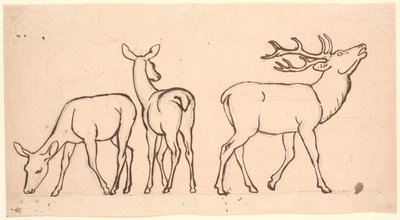Red Deer and Two Hinds by P.C. Skovgaard
