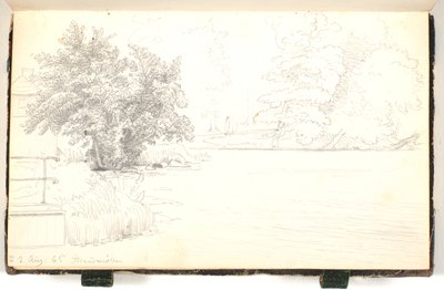 Forest Scene by a Lake by P.C. Skovgaard