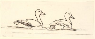 Two Ducks. Decorative Draft. by P.C. Skovgaard