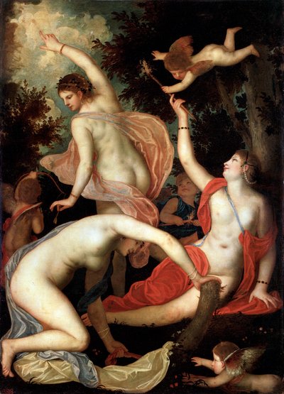 Graces and Cupid, c1600-1640 by Padovanino